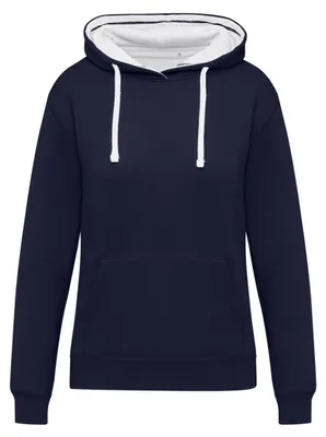 Productafbeelding van SG Originals - Dameshoodie met capuchon, model FK2903 (maat M) (marineblauw/wit (kleur))