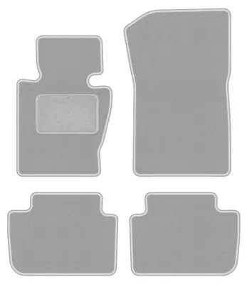 Image de Tapis de sol en moquette pour BMW X3 E83 2003-2010 (SUV) – jeu 4 pièces, gris, sur mesure – Wielganizator OSLO