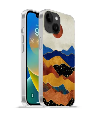 Produktbild von MuchoWow® Handyhülle Schutzhülle Hülle für Apple iPhone 14 - Softcase Gold - Bronze - Blau Silikon Softcase Handy Hülle - Mobiltelefonhülle