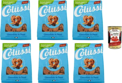 Produktbild von Colussi Biscotti con Cioccolato in Pezzi , Kekse mit Schokolade in Stücken, Biscuits 6x 500 g + Italian Gourmet polpa 400g
