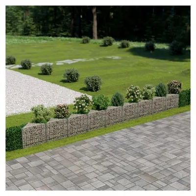 Produktbild von Gabionen-Mauer aus verzinktem Stahl, 630 x 30 x 50 cm