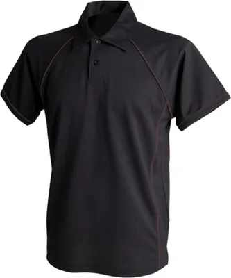 Produktbild von Finden+Hales LV370 | Herren Piped Performance Polo / Coolplus®-Polyester - Farbe: Black/Black - Größe: S