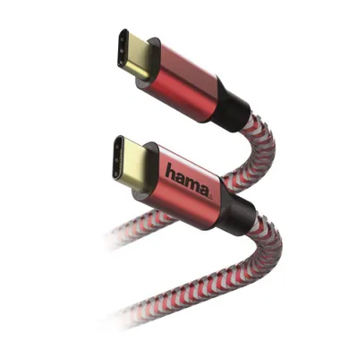 Produktbild von Lade-/Datenkabel "Reflective", USB Type-C-USB Type-C, 1,5 m, Rot