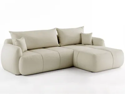 Produktbild von FurniDe24 Ecksofa L-Form Rechts Quel - Ecksofa mit Schlaffunktion und Bettkasten - Moderne Ecksofa, Wohnzimmer Ecksofa - Eckcouch Beige (Quelle 06)