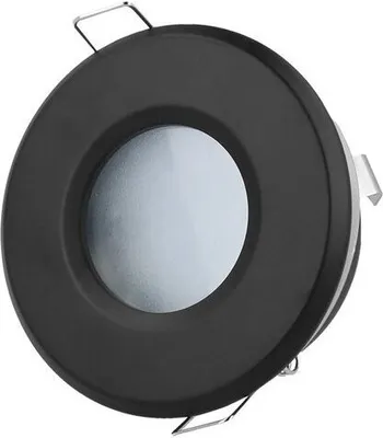 Produktbild von LED Line IP65 Deckenleuchte Einbaurahmen 83Ø Wasserdicht Einbaustrahler Lampe Spot Einbau Leuchte Rund Schwarz aus Aluminium mit Fassung GU10