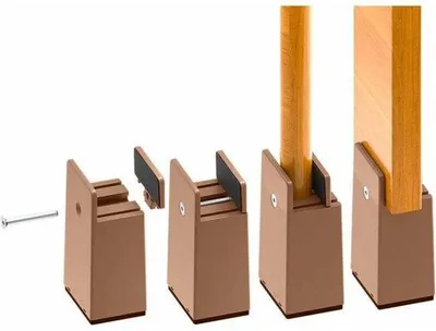 Produktbild von Hochstuhlverlängerung - Tischbeineverlängerung - 10 cm verstellbarer Hochstuhlverlängerung - Mit Schraubclip - 10 cm Möbelhochstuhlverlängerung - Geeignet für Stühle mit einer Dicke von 0 bis 3,8 cm - Stabil und langlebig - Geeignet für Sofas, Schreibtische und Schränke