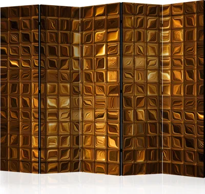 Produktbild von Akusticher Raumteiler 3D Effekt Abstrakt Foto Paravent 225x172 cm beidseitig auf Vlies-Leinwand bedruckt Akustikschaum Trennwand Spanische Wand Sichtschutz Home Office geometrisch f-B-0007-z-c