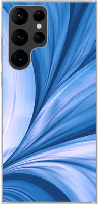 Produktbild von MuchoWow® Handyhülle Schutzhülle Hülle für Samsung Galaxy S22 Ultra Blau - Abstrakt - Design Silikon Softcase Handy Hülle - Abbildung