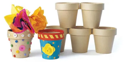 Produktbild von Colorations – Gestalte deinen eigenen Blumentopf aus Pappmaché, 10er-Set