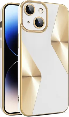 Produktbild von Für Apple iPhone 15 Electroplating Silikon TPU Handy Hülle mit Kamera Schutz Weiß