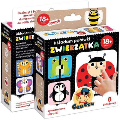 Produktbild von CzuCzu Układam połówki Tier Puzzle ab 18 Monaten