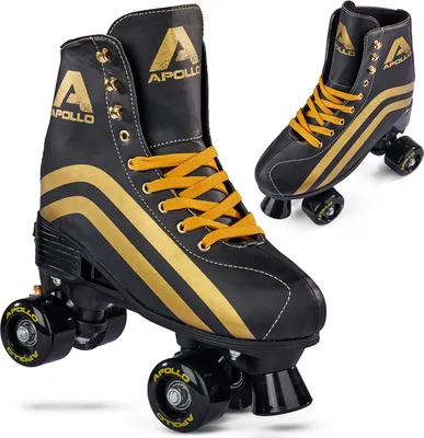 Produktbild von Apollo Disco Roller, Classic Roller | Rollschuhe für Kinder und Erwachsene | größenverstellbare Quad-Skates, 3 Größen, verstellbar von 31 bis 42 - Luna Nova Größe L (39-42)