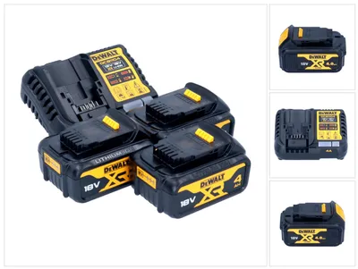 Zdjęcie produktu dla Zestaw startowy akumulatorów DeWalt DCB 1104 M3 12 V / 18 V 3x akumulator 4,0 Ah + ładowarka DCB 1104