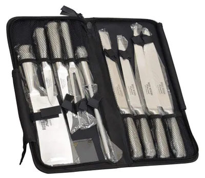 9-tlg. Profi-Kochmesser-Set, geschmiedet, Edelstahl, mit Tasche