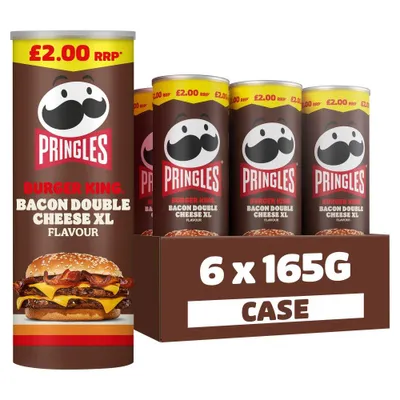Produktbild von Pringles Burger King Bacon Double Cheese XL Limited Edition – 6 x 165 g
