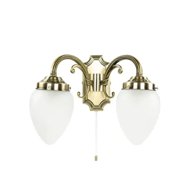 Produktbild von Wandlampe mit Zugschalter Jugendstil 2-flammig