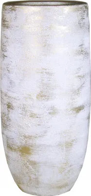 Produktbild von INNA-Glas Keramik Blumenkübel AETIOS, Farbverlauf, weiß-Gold, 45cm, Ø20cm - Deko Blumentopf