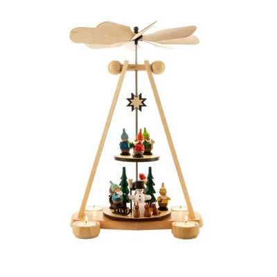 Zdjęcie produktu dla Ozdoba świąteczna Piramida stołowa Domek krasnoludków Szer. x Wys. x Gł. 25 x 40 x 19 cm NOWA