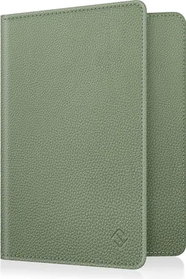 Produktbild von Fintie Reisepass Impfpass Schutzhülle - Premium Kunstleder Reisepasshülle Travel Organizer mit RFID-Blockier für Kreditkarten, Ausweis, Reisedokumente Damen Herren, Pastellgrün