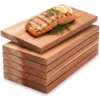 Productafbeelding van XXL Grillplanken Rookplanken - Cederhouten Plank BBQ, Set van 6