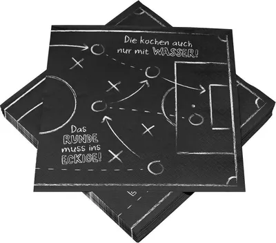Produktbild von 20 Fußball Servietten Halbzeit Pause 33x33cm