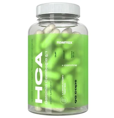 Produktbild von nowmax® Garcinia Cambogia HCA 210 mg + L-Carnitin – 100 Kapseln