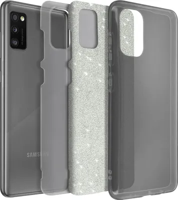 Image de Avizar, coque étincelante pour téléphone portable Samsung Galaxy A41, argentée