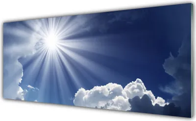 Produktbild von Acrylglasbilder 125x50 Wandbild Druck Sonne Landschaft
