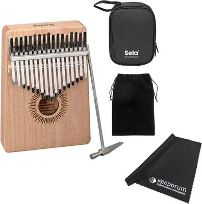 Zdjęcie produktu dla Sela SE245 Kalimba Mahagoni 17 z Mikrofasertuch