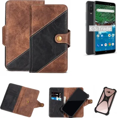 Produktbild von K-S-Trade Handy Hülle Schutz Hülle Schutzhülle Bookstyle Case kompatibel mit BQ Aquaris X2 Pro Handy Cover Hülle Schutztasche 1x