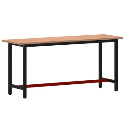 Obrázek produktu pro Kvalitní pracovní stůl 180x55x81,5 cm z masivního bukového dřeva a kovu, pracovní stoly DE14335