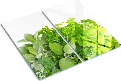 Obrázek produktu pro Kryt varné desky – Kryt na indukční desku – Ochranná skleněná deska – 2x30x52 cm– Skleněné ochranné desky na sporák –Tvrzené sklo –Byliny
