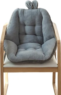 Image de Coussin de chaise avec coussin tout-en-un en mousse à mémoire de forme Coussin d'assise souple portable Lazy Sofa pour chaise de bureau à domicile, Gris
