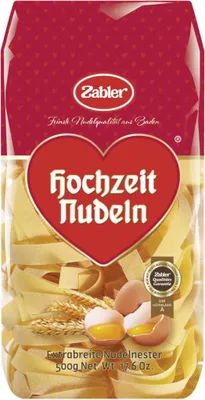 Produktbild von Zabler Hochzeits Nudeln Extrabreite Nudelnester mit Frischei 500g