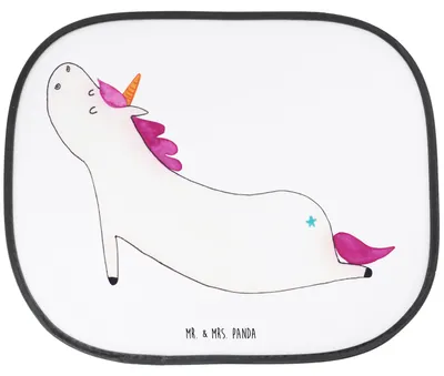 Produktbild von Mr. & Mrs. Panda auto hitzeschutz Einhorn Yoga - Weiß - Geschenk, Entspannung, Yogamatte, Sonnenblende, Sonnenschutz, blendschutz, Sport, Unicorn, Süß, Autoscheibe