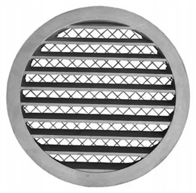 Produktbild von airRoxy Lüftungsgitter Rund Silber Aluminium Ø200mm Wandmontage