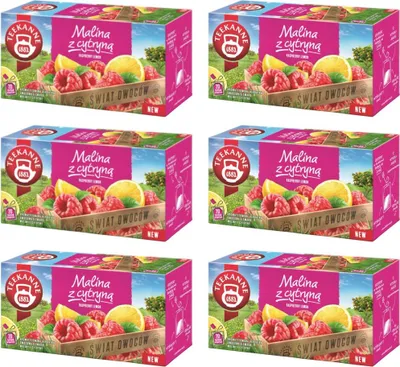 Produktbild von Teekanne Himbeere Zitrone Tee 6x 20 Teebeutel - Früchtetee Mischung Ländertee