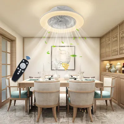 Produktbild von FIVMEN 90W Deckenventilator mit Beleuchtung LED Ventilatorlampen mit Fernbedienung Dimmbar Deckenleuchte Leise Ventilator für Wohnzimmer Schlafzimmer