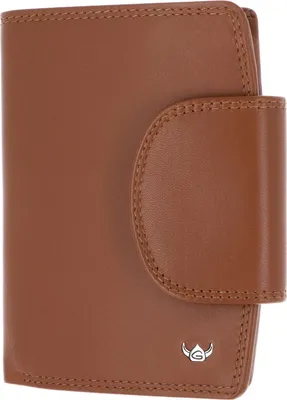 Produktbild von Golden Head Leder Geldbörse Polo RFID Protect Kombischeintasche mit Riegel 1439 Cognac braun