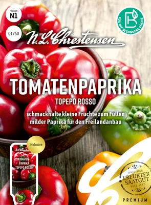 Produktbild von Tomatenpaprika Topepo rosso | Paprikasamen von N.L. Chrestensen
