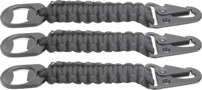 Produktbild von 3 Stück multifunktionaler Flaschenöffner, Paracord-Karabiner, Lanyard, rutschfester Outdoor-Anhänger