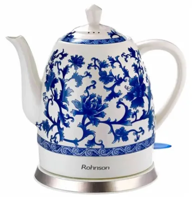 Produktbild von Rohnson R-7808 Schnurloser Wasserkocher, Keramikgehäuse, 1,5 l FÃ1/4llmenge, 1200 Watt, 360° Sockel, Trockengehschutz, Abschaltautomatik