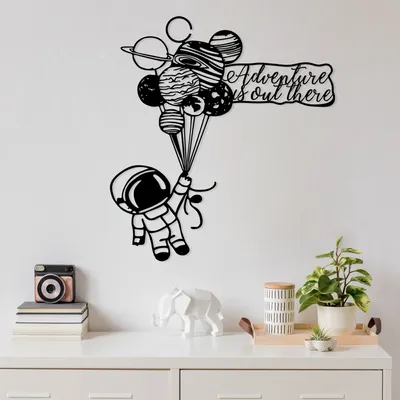 Productafbeelding van Wallity, elegante wanddecoratie van metaal, zwart, 64 x 70 cm | 100% metaal