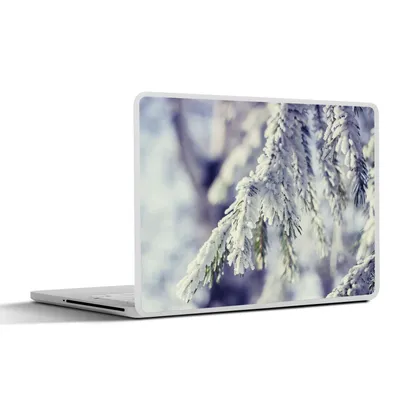 Produktbild von MuchoWow® Laptop Aufkleber Sticker Cover Winter - Tannenbaum - Schnee - Ländlich 30x22 cm - Laptop-Sticker