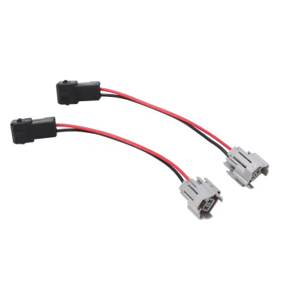 Image de 2 connecteurs pour injecteurs de carburant, connexion solide, adaptateurs pour connecteurs d'injecteurs de carburant destinés à remplacer les injecteurs Bosch EV1