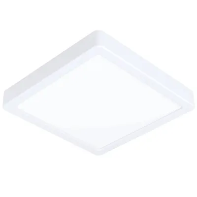 Immagine prodotto di EGLO Plafoniera LED Fueva 5, 21 cm, apparecchio a plafone in acciaio e superficie luminosa in plastica, plafoniera in bianco, lampada a plafone LED bianco caldo