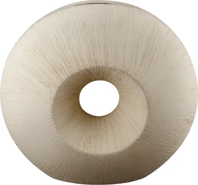 Produktbild von GILDE Vase rund "Bologna" creme, mit gekratzter Struktur, H.33 cm, Öffnung: B.13cm, T.3cm, 34164