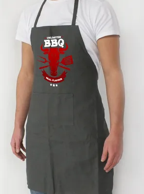 Produktbild von Grillschürze BBQ schwarz mit Motiv