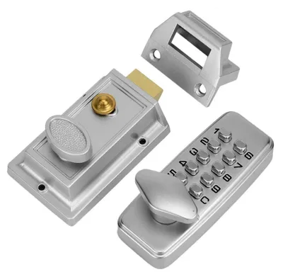 Image de Cadenas à code étanche - Serrure mécanique pour porte - Entrée sans clé - Boîtier de verrouillage - 2 à 4 chiffres - Adapté pour portes intérieures et extérieures