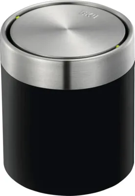 Produktbild von EKO Schwingdeckeleimer Fandy 1,5 l schwarz edelstahl